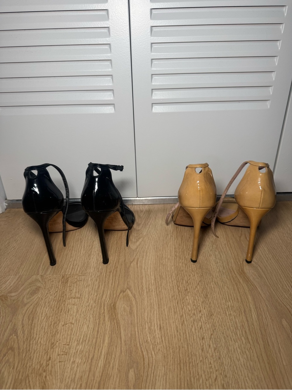 Lot of 2 Stuart Weitzman Women's Two-Pair Dress Sandals — Black & Tan - Picture 3 of 5